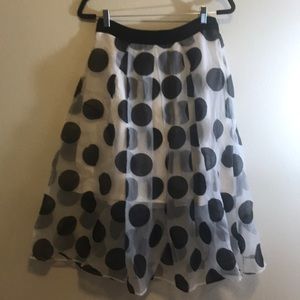 VeroModa a-line polka dot midi skirt